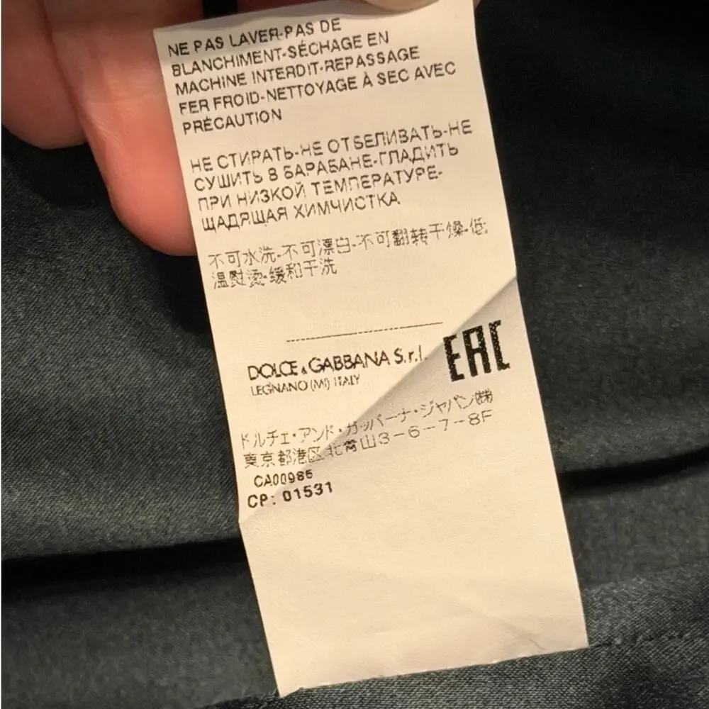 Dolce & Gabbana Cyan Green Mikado Silk Double-breasted Blazer IT 38 Oversized
